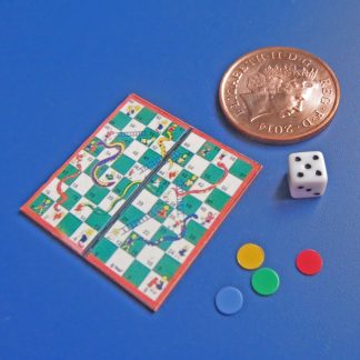 Snakes & Ladders with White Dice and Counters