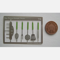 Kitchen Utensils Kit with Green Handles