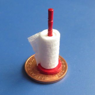 Red Wooden Kitchen Roll Holder