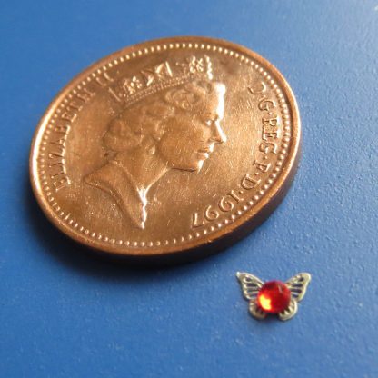 Ruby Butterfly Brooch