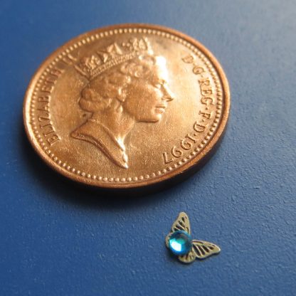 Aqua Butterfly Brooch