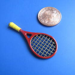 Red Tennis Racket - Yellow Handle