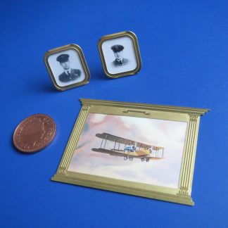 Vickers Vimy + Aviators Alcock & Brown in Brass Frames