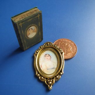 Jane Austen in Gilt Frame + Book