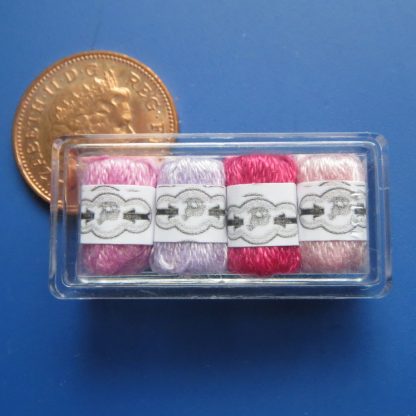 4 Balls of Yarn Display....Pinks