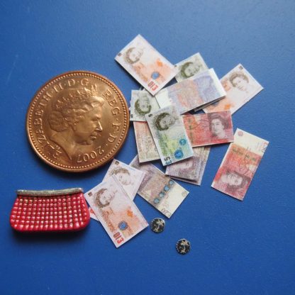 UK Modern Money with Red Purse