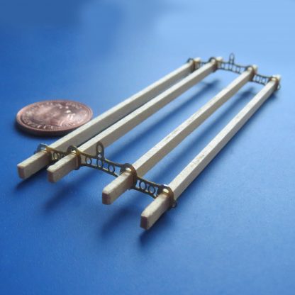 Brass Clothes Airer with Wooden Slats