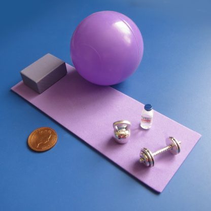 Exercise Mat, Block, 2 Weights , Ball and Water Bottle