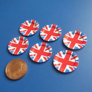 6 Union Flag Paper Plates...7/8"