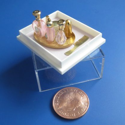 Oval dressing Table Tray with Perfume