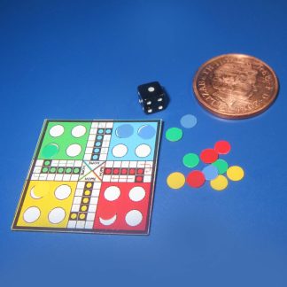Ludo board with Black Dice and Counters