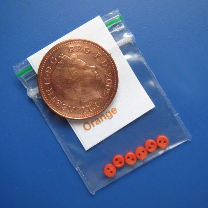 3mm  Orange Buttons