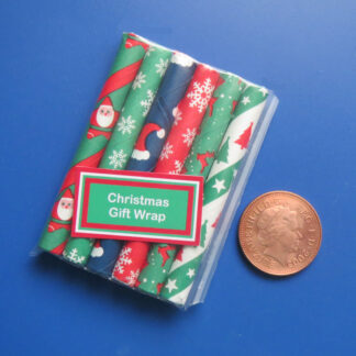 6 Christmas Wrapping Paper Rolls - A